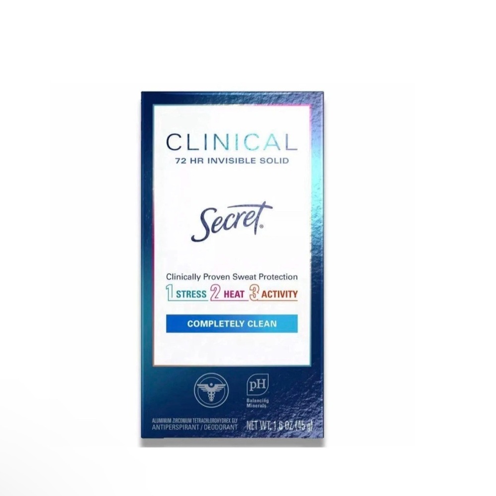 Clinical Invisible Solid Antiperspirant - Completely Clean 2pcs